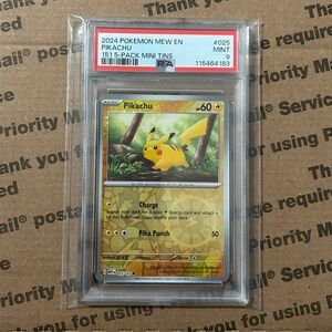 PSA 9 ‘24 Pokemon Pikachu Card No. 025